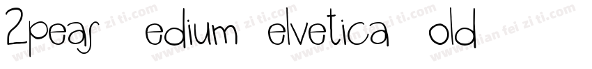 2peas MediumHelvetica Bold KG Secon字体转换